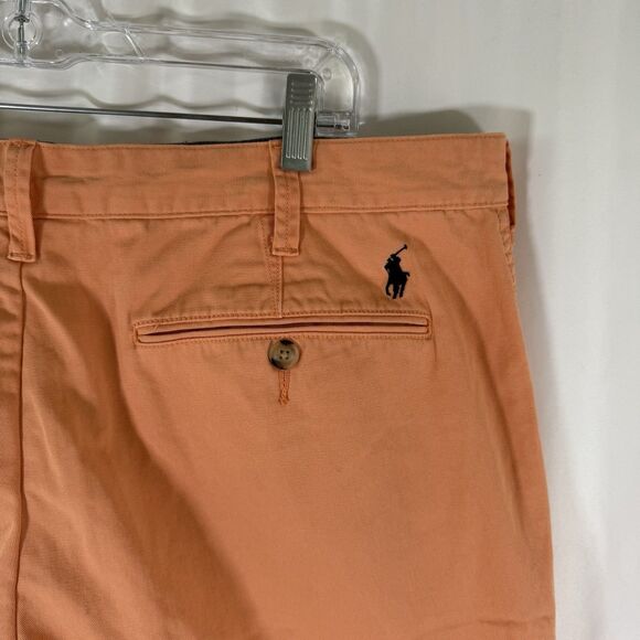 Polo Ralph Lauren Shorts Mens 38 Orange Flat Front Relaxed Fit 10" Inseam Cotton - Picture 10 of 14